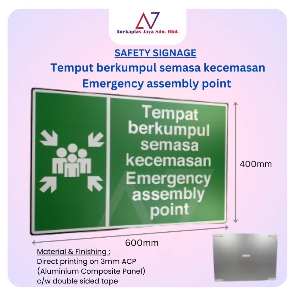 Safty Signage - Tempat Berkumpul Semasa Kecemasan . Emergency Assembly ...