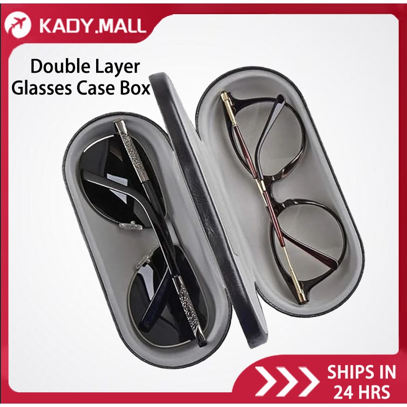 Glasses Case Box Double Layer Portable Glasses Protective Case Multi ...