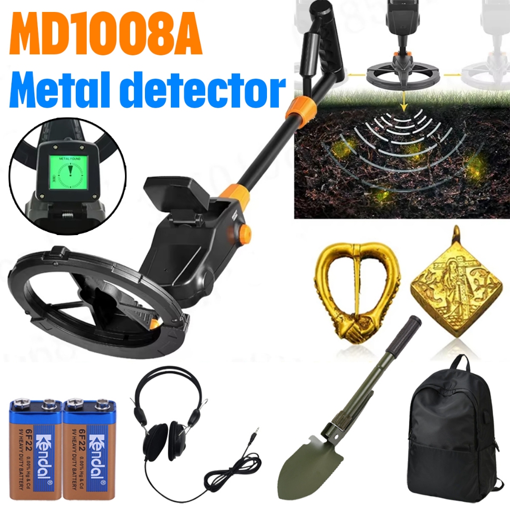 Metal Detector Gold Detector MD1008A LCD Hunter Detecting Gold Digger ...