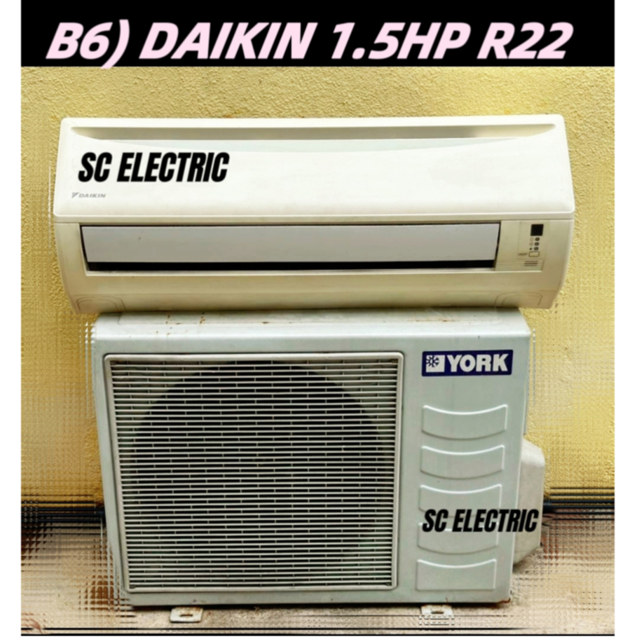 Ready Stock (B6) DAIKIN 1.5HP Air Cond R22 GAS FullSET (Second Hand ...