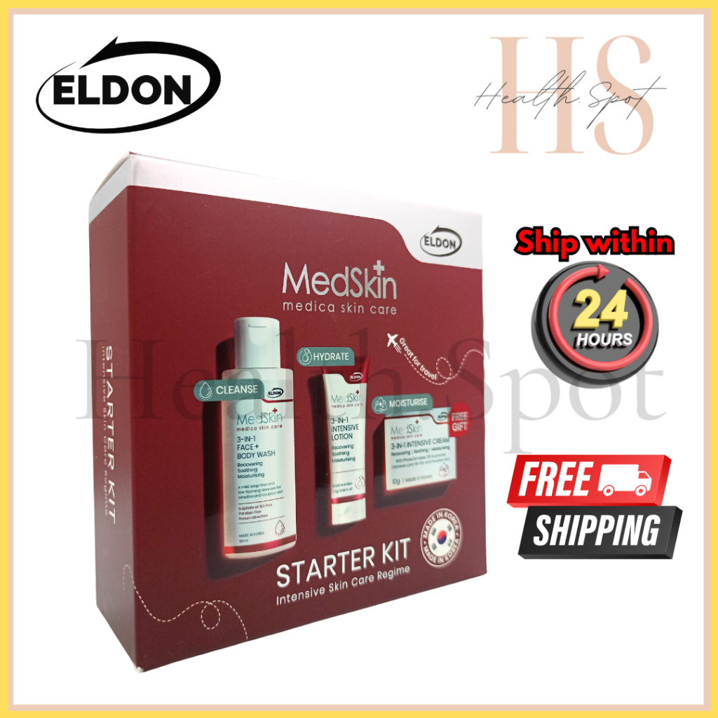 MEDSKIN STARTER KIT/ FACE & BODY WASH 150g/ LOTION 25g/ CREAM 10g
