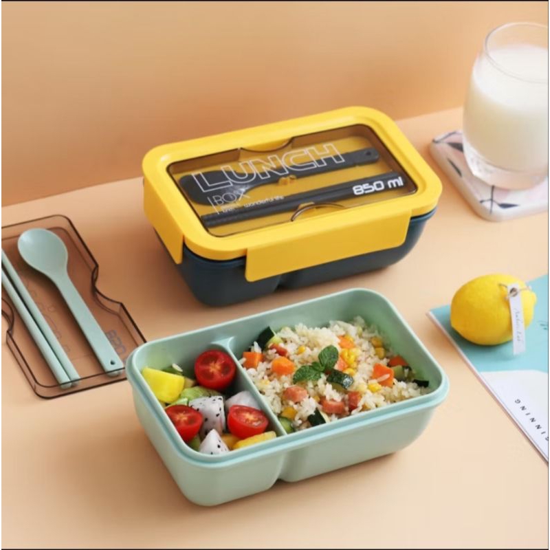 1100ml Japanese Style Split Lunch Box Microwave Bekas Makanan | Shopee ...