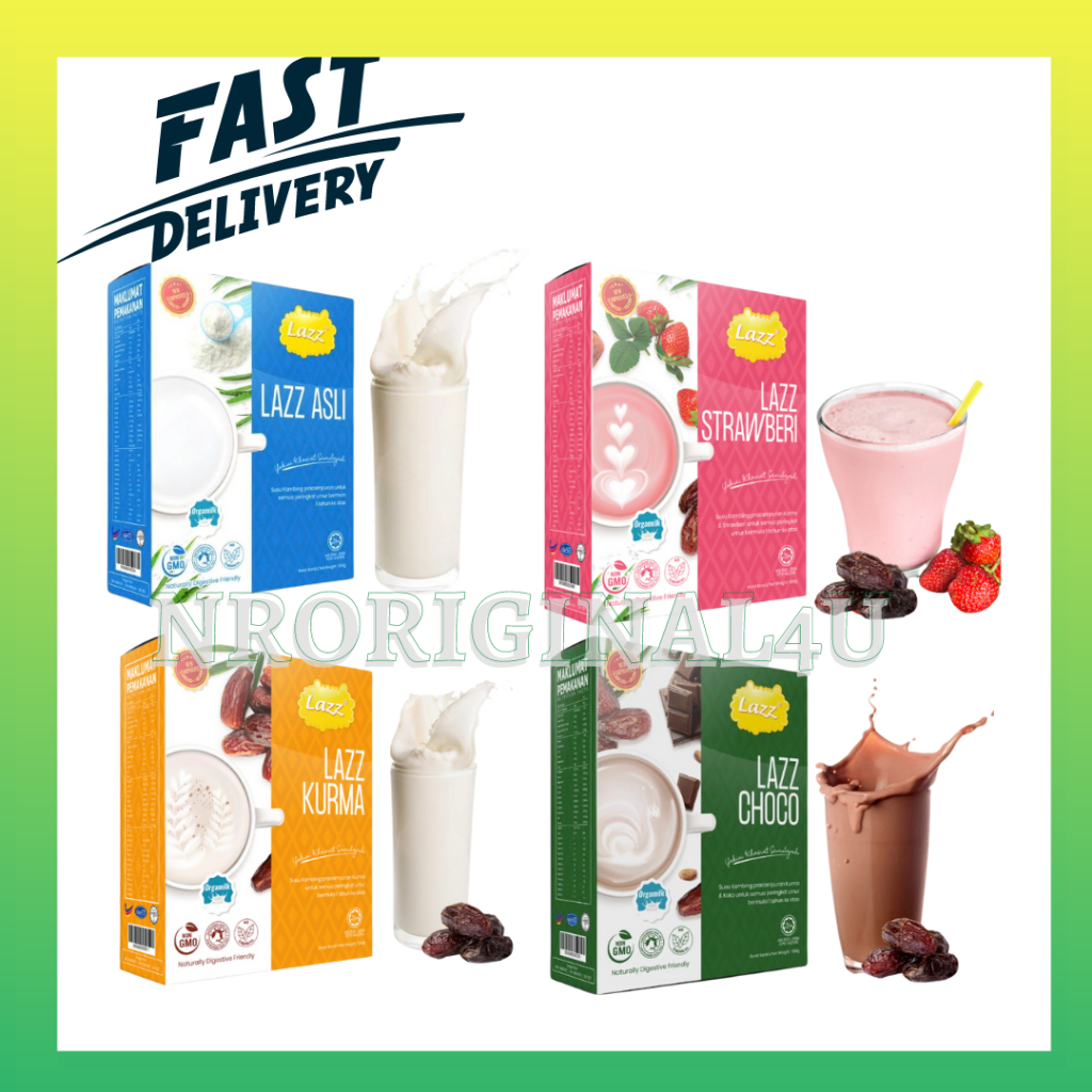 LAZZ Susu Kambing Perisa Strawberry Kurma Coklat dan Asli Sesuai Untuk ...
