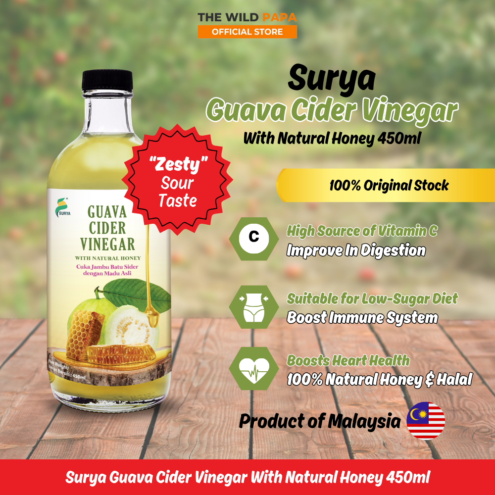 Surya Guava Cider Vinegar With Natural Honey 450ml (Detox,Weight Loss ...