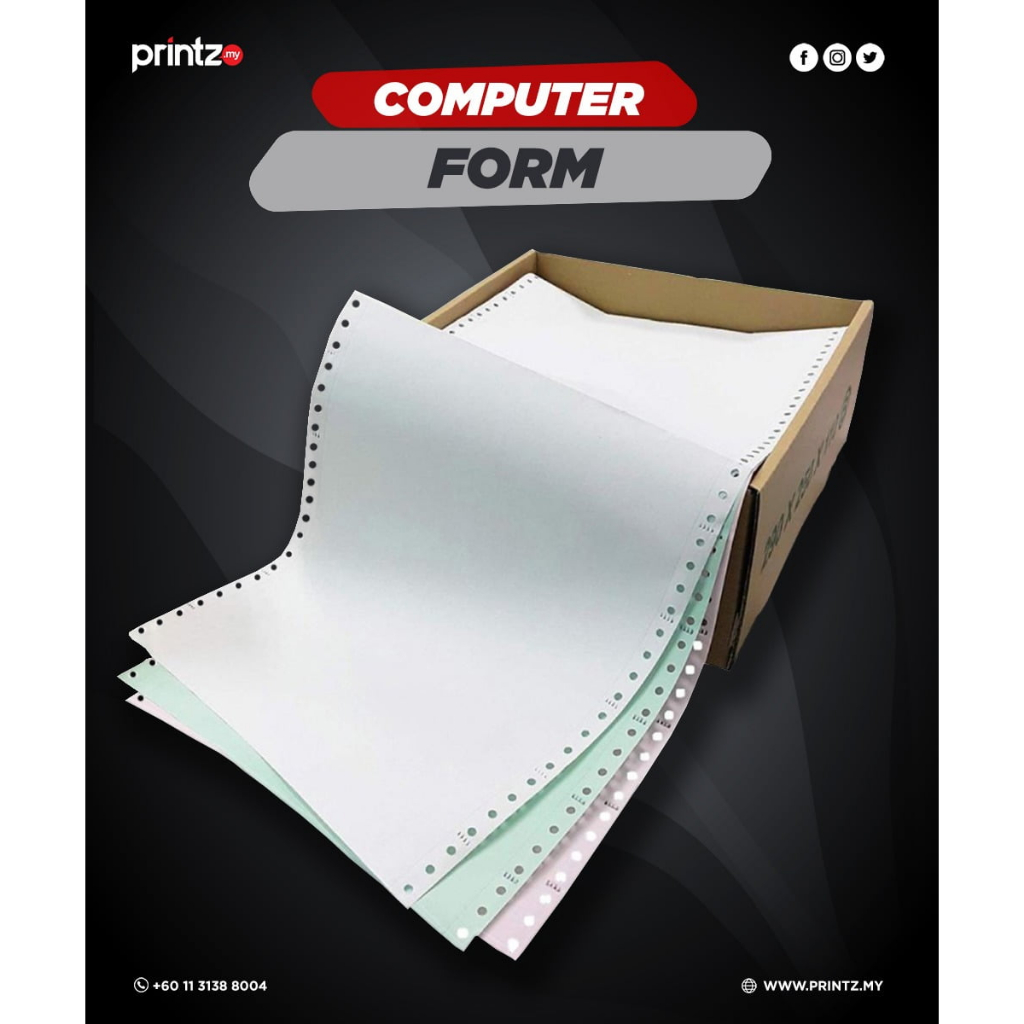 [DOSSVETT] PAPPER BRAND 1 PLY COMPUTER FORM PAPER 1000F (FULL PACKAING ...
