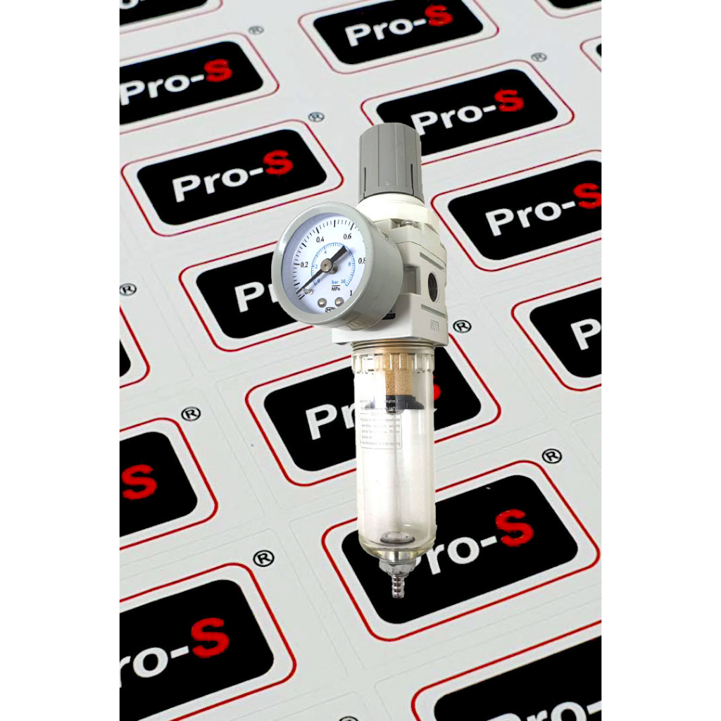 Regolatore Pressione Aria Baomain AW2000-02 Con Manometro 0-1Mpa - Per Compressori E Attrezzi Pneumatici
