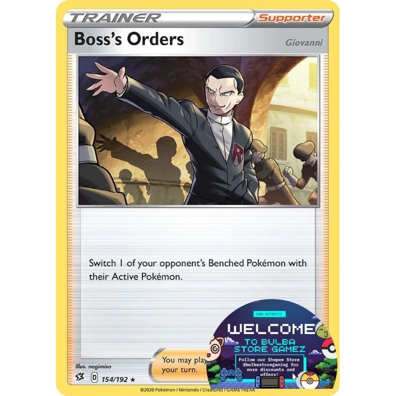 Boss's Orders Giovanni 154/192 Deck Exclusives PR Pokemon TCG Card Game  Trainer Supporter Card Original | Shopee Malaysia