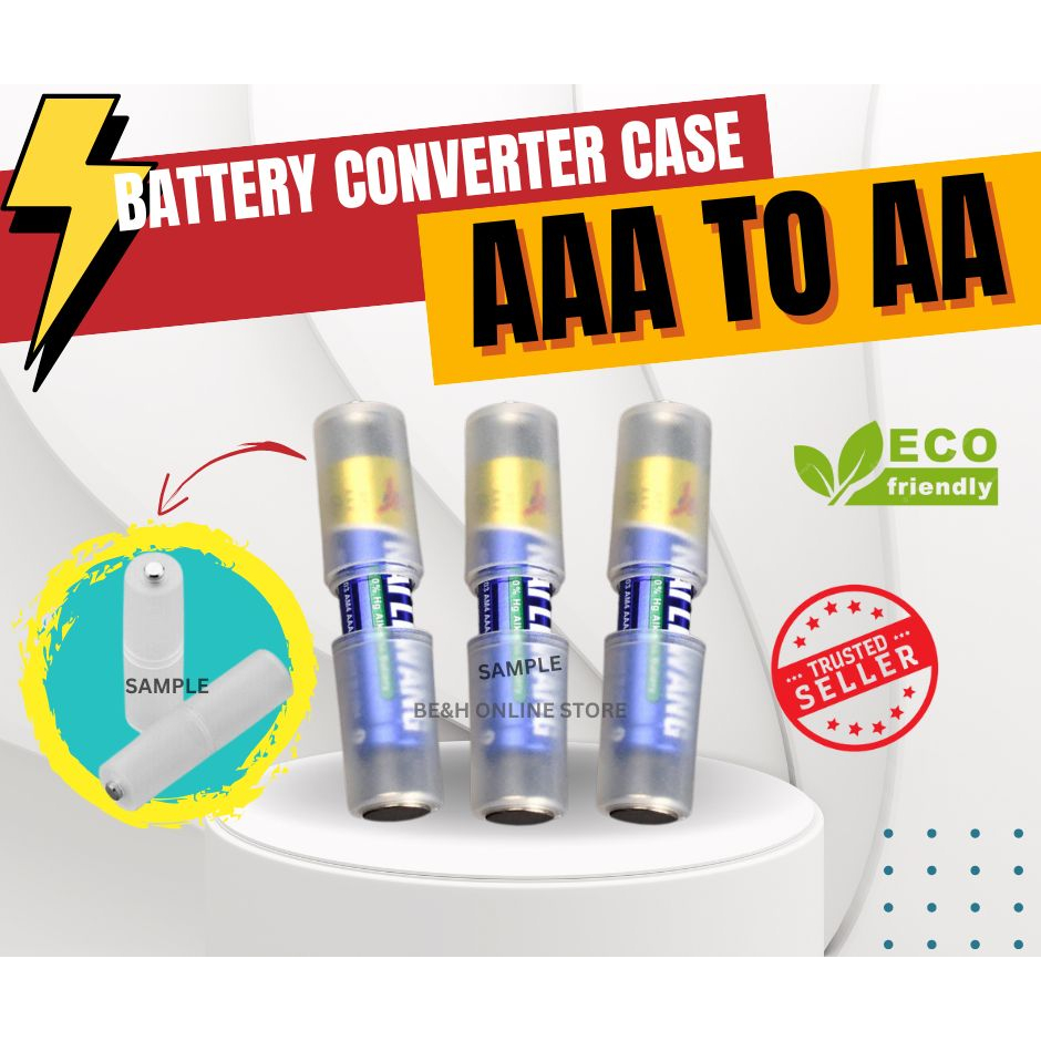 Battery Converter Case AAA TO AA Case Switcher Conversion cartridge Size Promotion Promosi