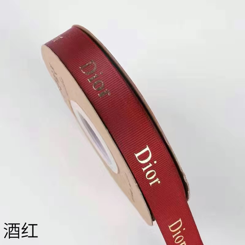 DIOR Red Gift Ribbon Roll with Gold high quality Lettering & Trim 50M New