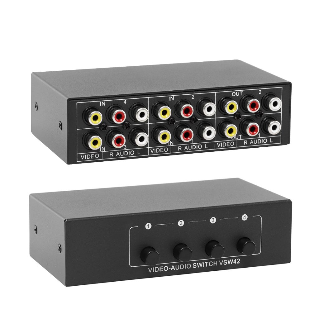 4 Input 2 Output Audio Video Selector - VSW42 | Shopee Malaysia