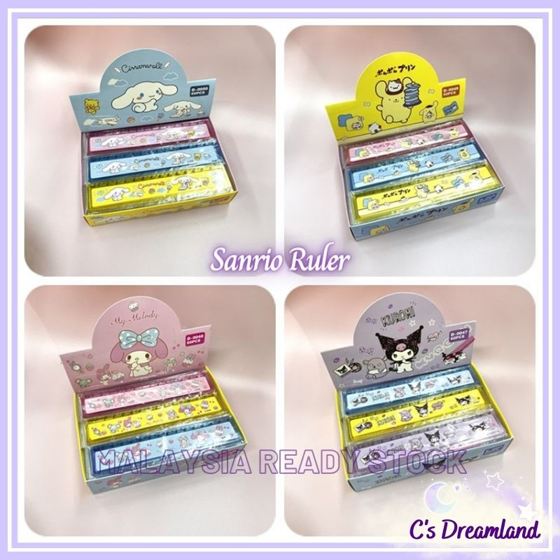 C'S DREAMLAND Kuromi Melody Cinnamon Purin 15m Ruler Cute Cartoon ...