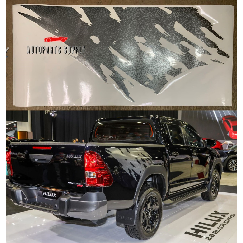ORIGINAL TOYOTA HILUX REVO BLACK EDITION GUN125 GUN126 BODY STICKER ...