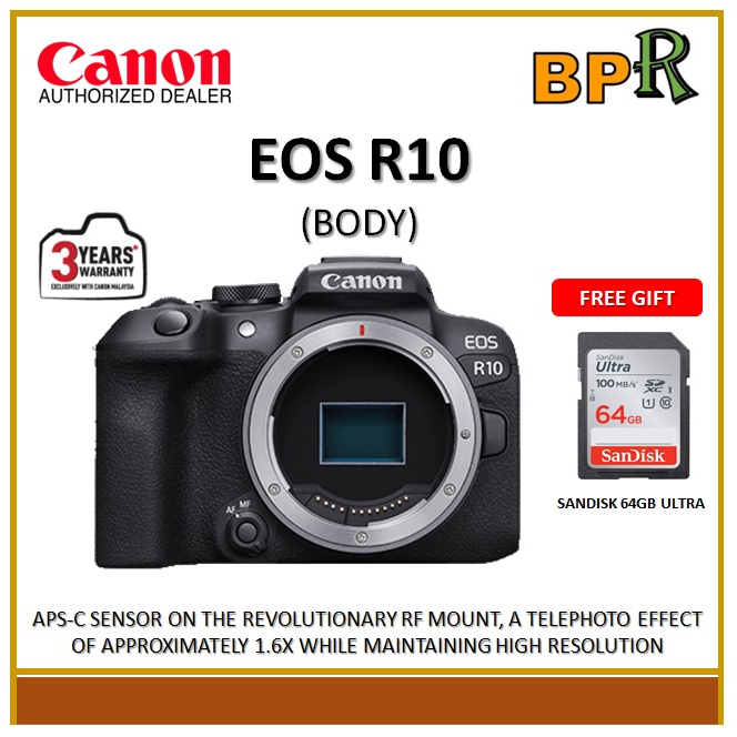 Canon EOS R10 Mirrorless Camera with (Body) (1845mm / 18150mm