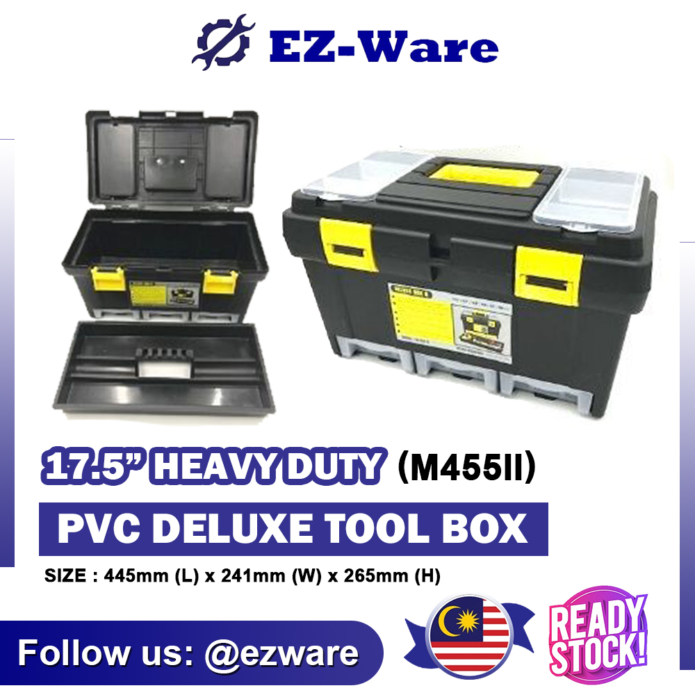 17.5" Heavy Duty PVC Deluxe Tool Box With Drawer M455 II Shopee Malaysia