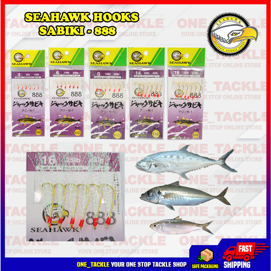 Seahawk Hooks sabiki apollo 888 | Shopee Malaysia