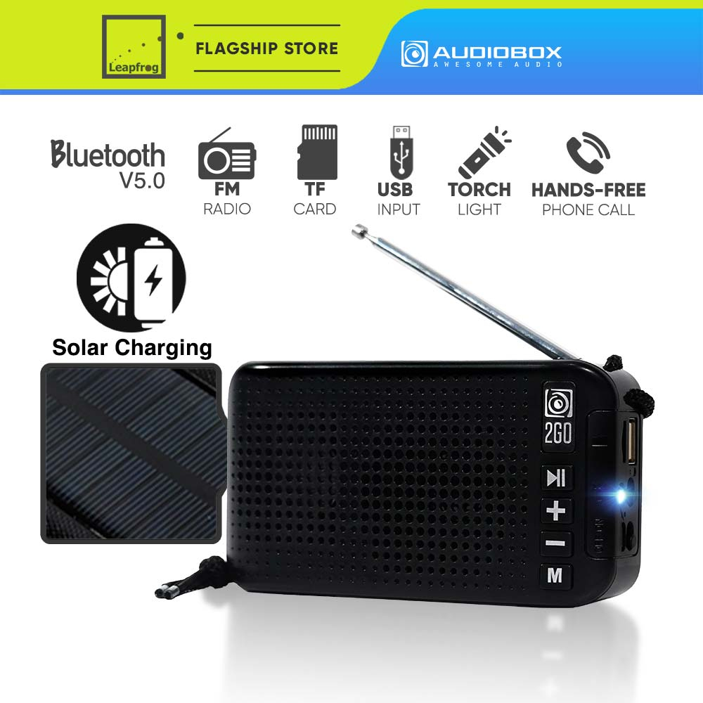 Audiobox 2GO RDO 20 Bluetooth Portable Speaker with Mic | Solar ...