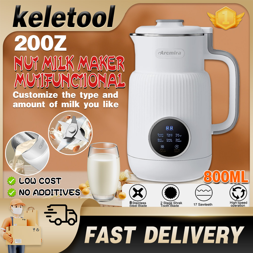 Arcmira Automatic Nut Milk Maker 8 Stainless Steel Blade blender mini
