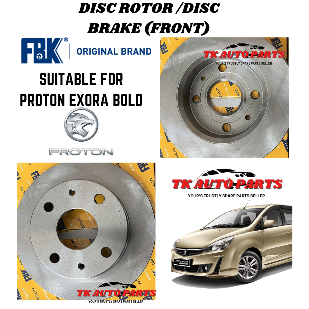 FBK DISC ROTOR/DISC BRAKE FRONT EXORA BOLD/TURBO (1SET) Shopee Malaysia