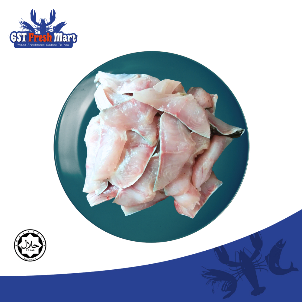 FROZEN STRIPED SNAKEHEAD FISH SLICE ( 1720PCS) 500GM+/PKT "IKAN HARUAN SLICE" 黑鱼片(生鱼片) GST