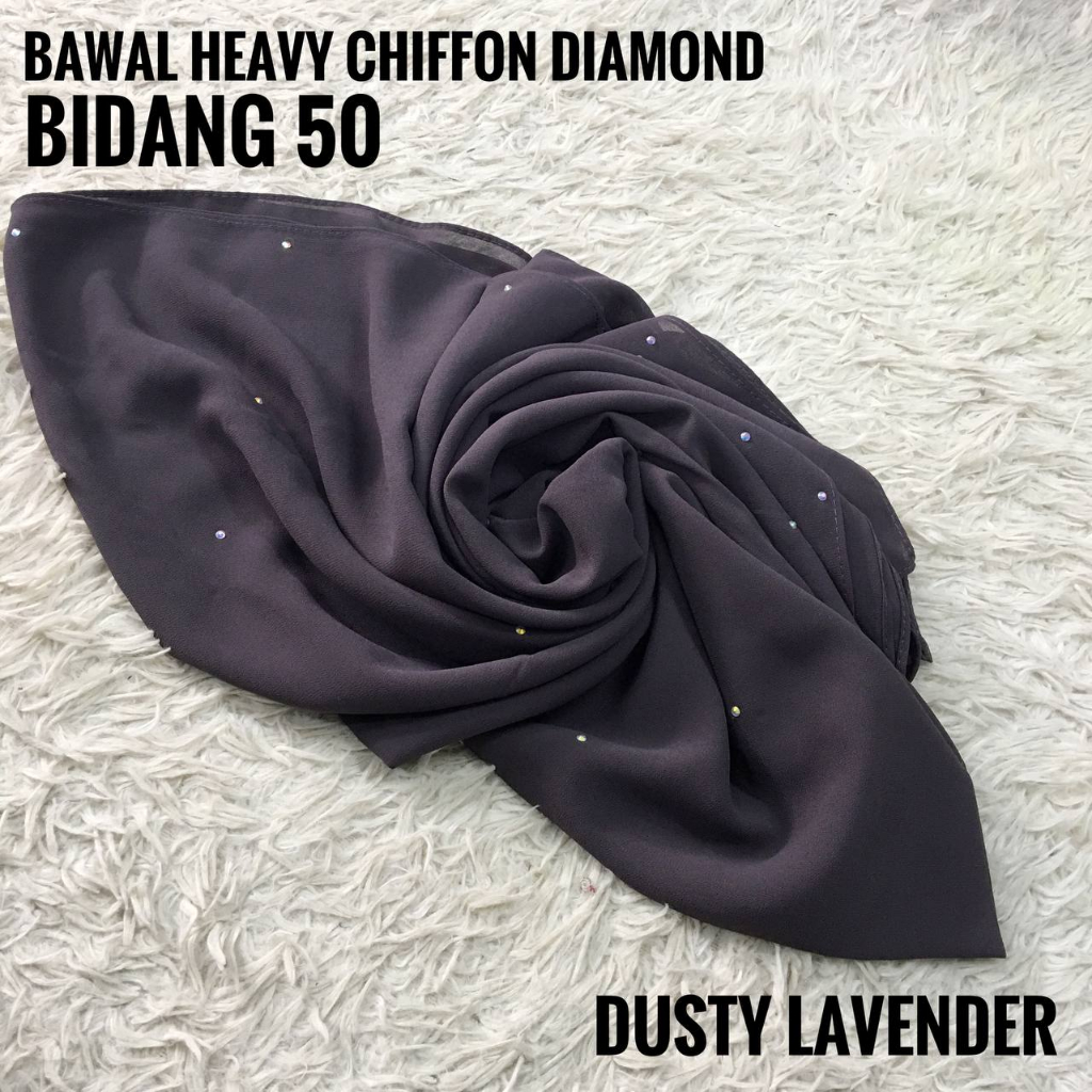 TUDUNG BAWAL HEAVY CHIFFON DIAMOND BIDANG 50 | Shopee Malaysia