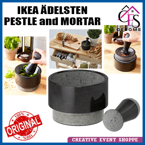 IKEA 💯Original ikea ADELSTEN Lesung PESTLE & MORTAR MARBLE BLACK Lesung