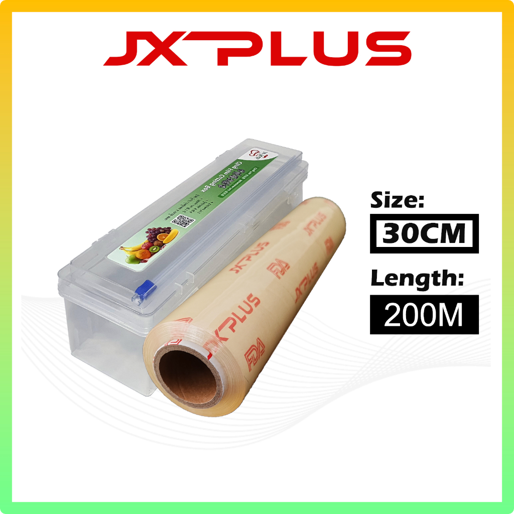 JXPLUS Small (S) Household Food Wrap Cling Film Plastic Wrap Slide