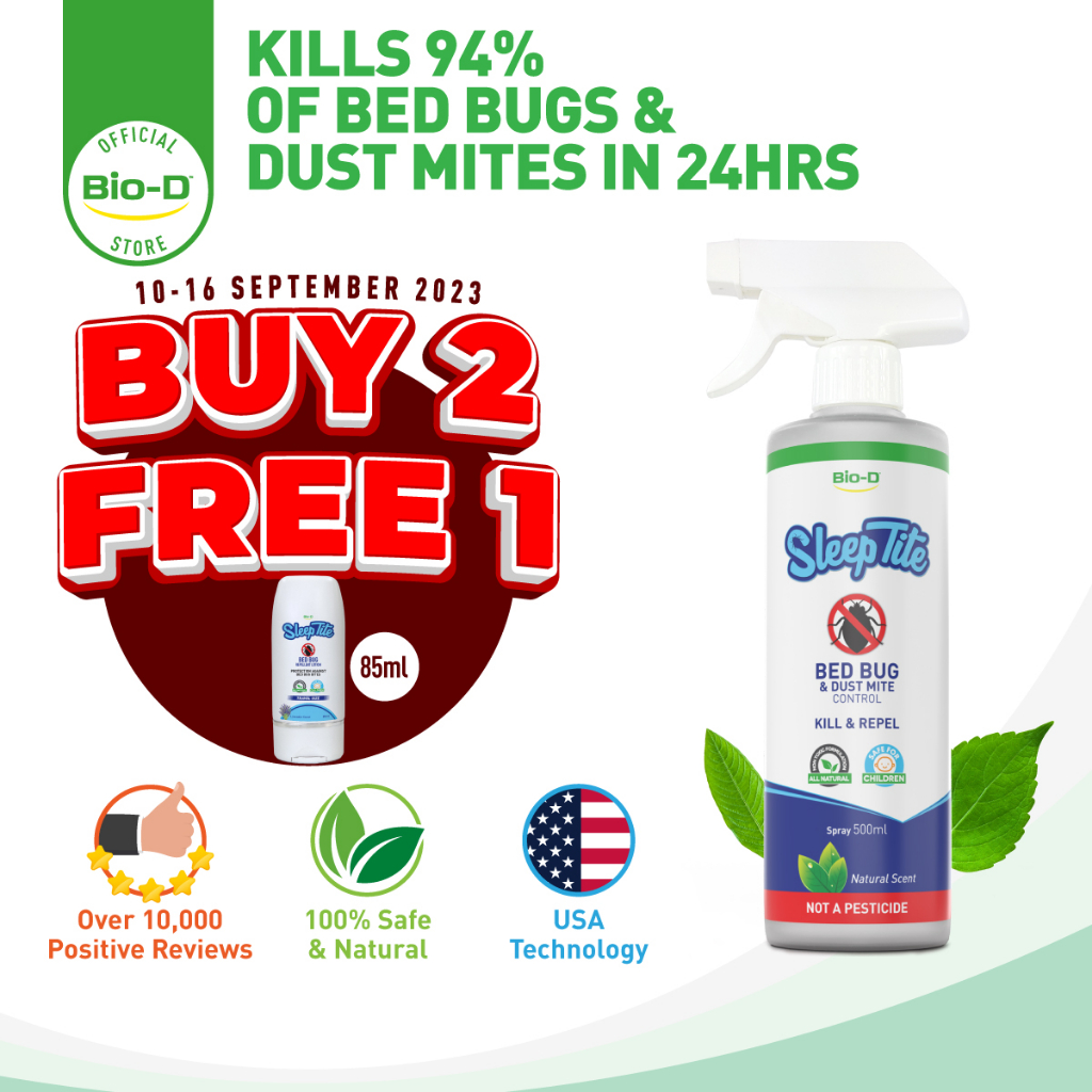 [Buy 2 x 500ml, Free Gift] BioD Sleeptite Bed Bug & Dust Mite Control