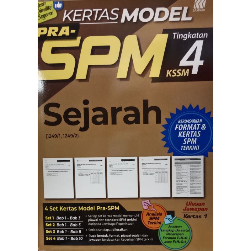 Kertas Model Pra Spm Sejarah Tingkatan 4 Shopee Malaysia 