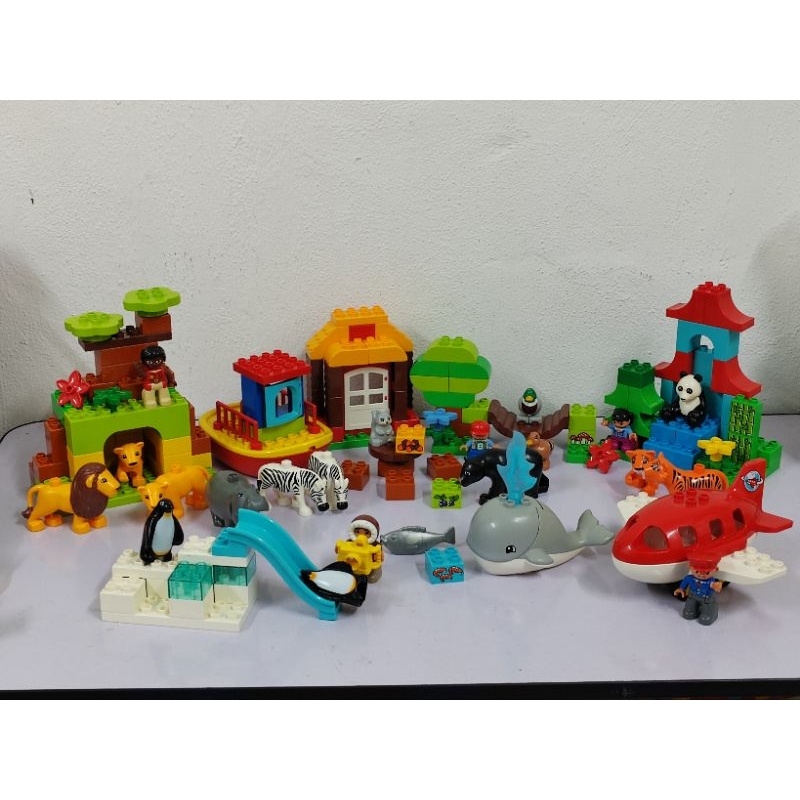 Preloved Lego duplo 10805 around the world animals set | Shopee Malaysia