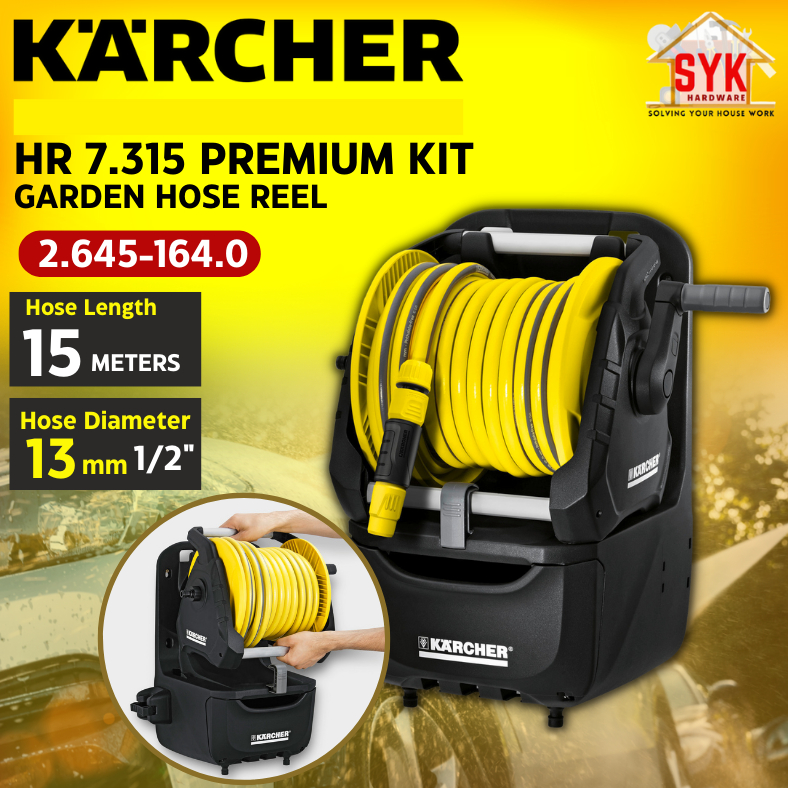 SYK KARCHER HR 7.315 15M Kit 1/2" 26451640 Premium Hose Reel Garden