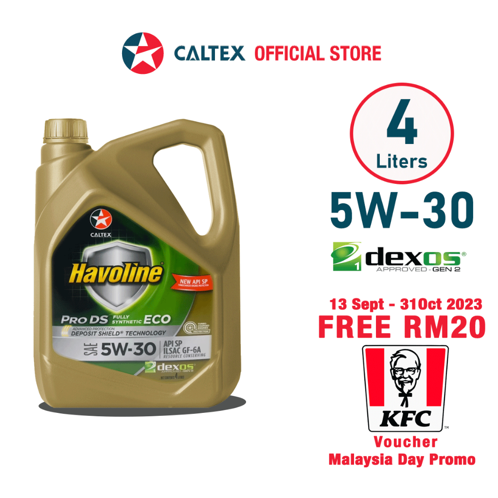 Caltex Engine Oil 5W30 PRO DS Fully Synthetic Eco SAE 5W30 API SP (4L