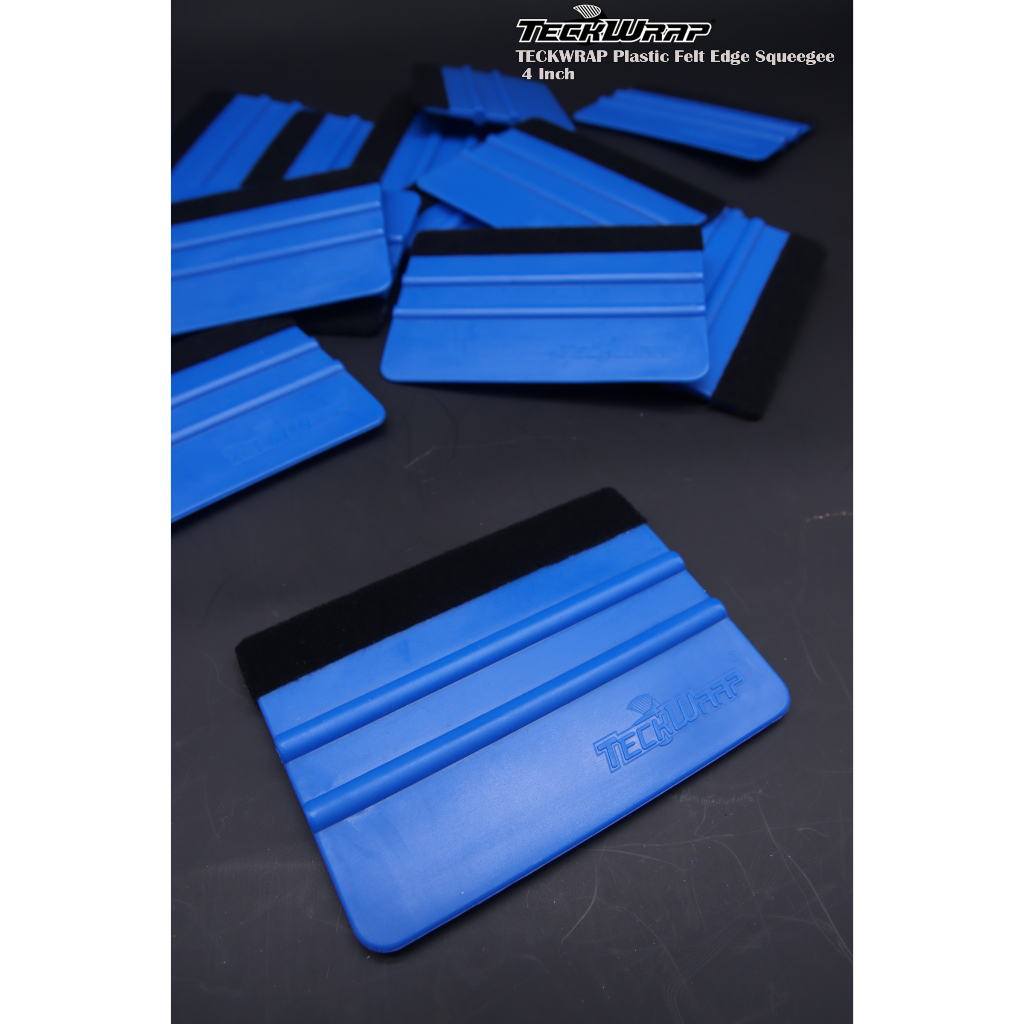 TECKWRAP Plastic Felt Edge Squeegee 4 Inch for Car Vinyl Scraper Decal
