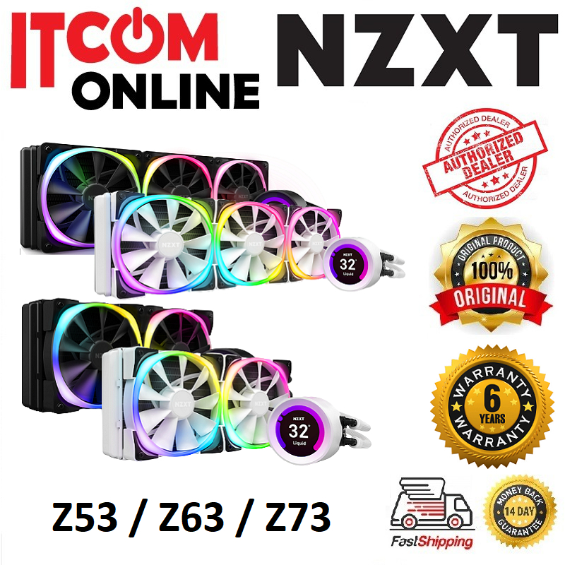 NZXT KRAKEN Z53 Z63 RGB 240MM 280MM AIO WATER COOLING BLK/WHT Shopee