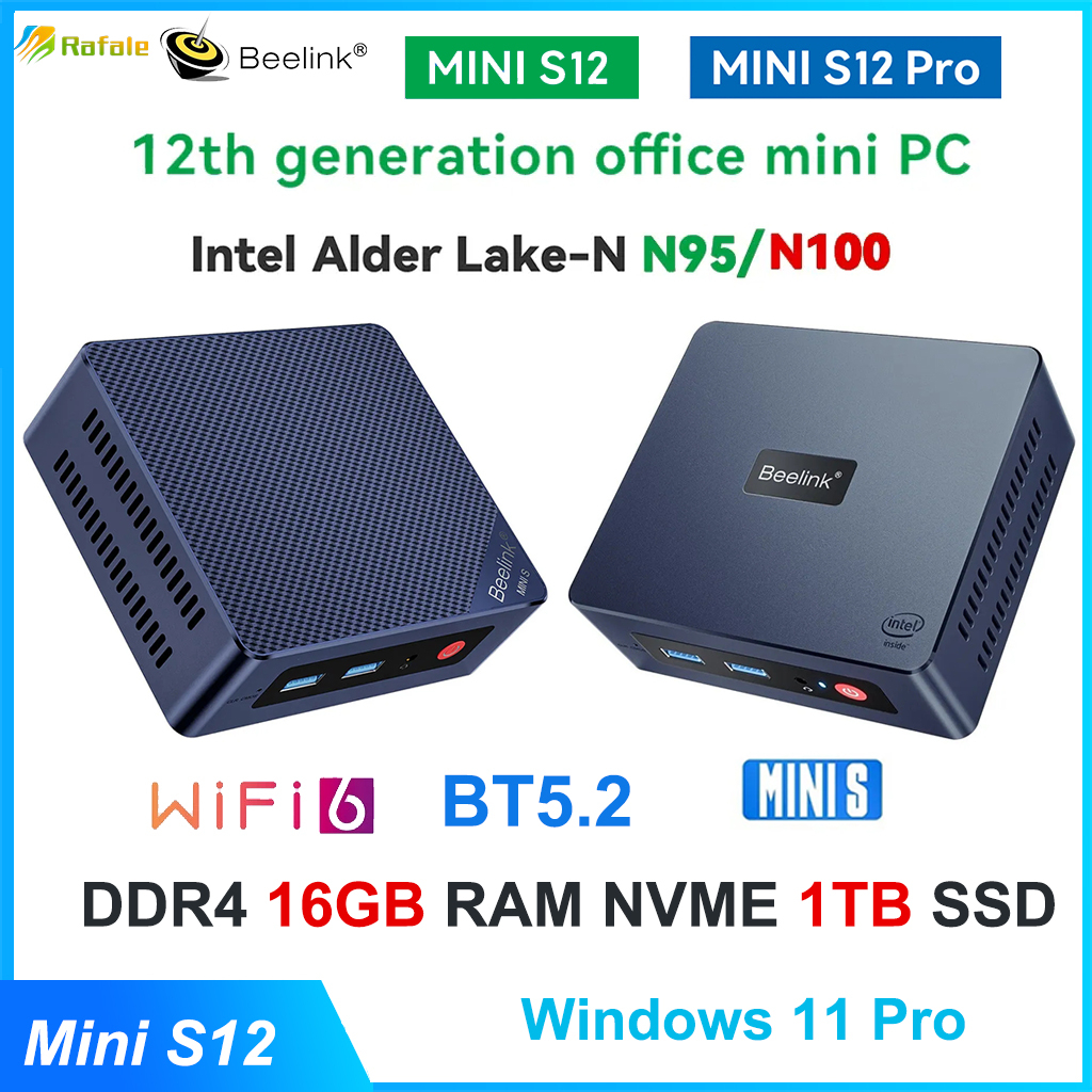 Beelink Min S12 Pro N100 Windows 11 Gamer Mini PC Intel 12th Gen