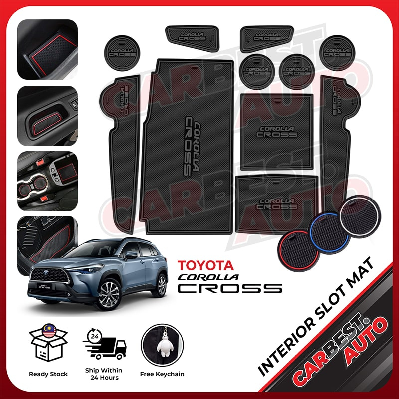 TOYOTA COROLLA CROSS 2021-2023 Interior Slot Mat Anti-slip Rubber Pad ...