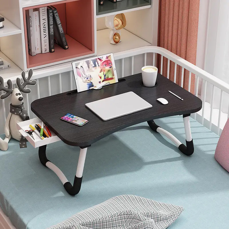 Skyblue Meja Lipat Foldable Study Table With Multipurpose Drawer Mini ...