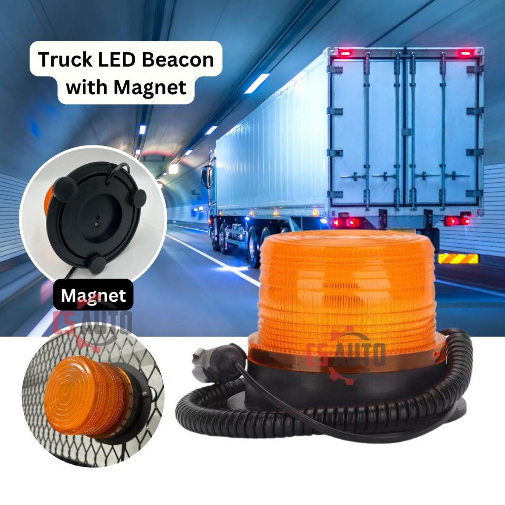 LED Flashing Beacon Magnetic Magnet Portable Flashing Rotate Lamp Light ...