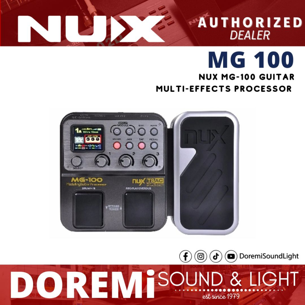 NUX MG-100 Multi Effects Modelling Processor Electric Guitar Effect ...
