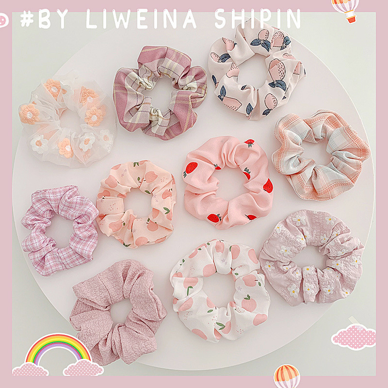 💗hairgem💗flower fruit sausage hair ring hair rope ikat rambut getah ...