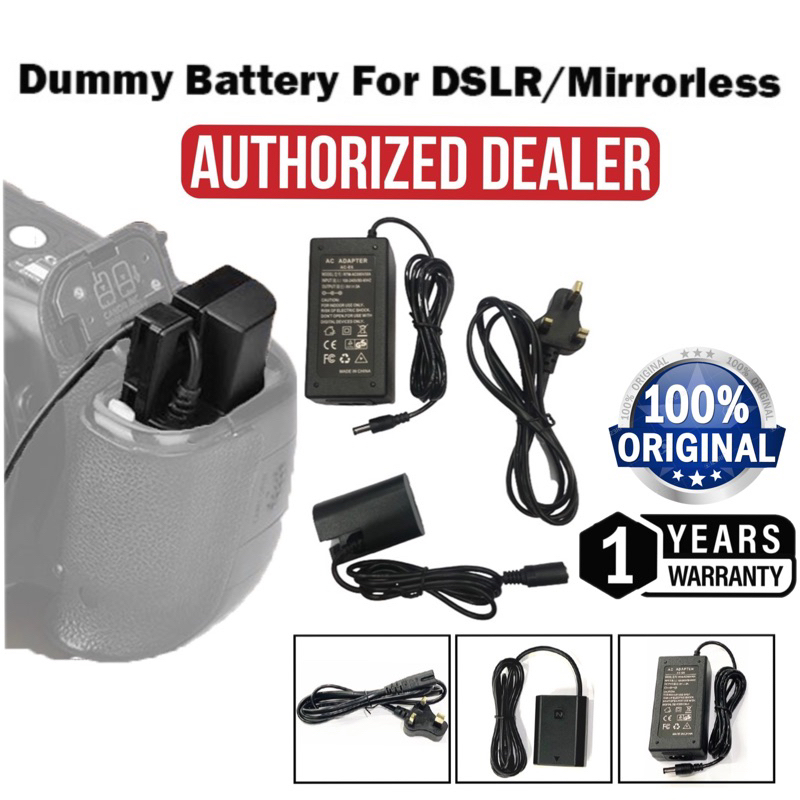 DIRECT CURRENT PROFESSIONAL DUMMY BATTERY FOR ALL DSLR/MIRRORLESS ...