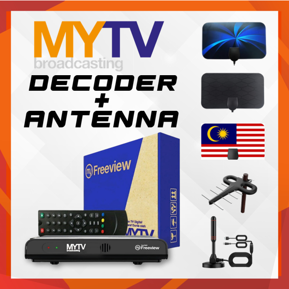MYTV Original MYTV Dekoder Decoder Box + Antenna Outdoor/Indoor JALUR ...