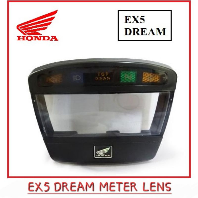 HONDA EX5 HP EX5 DREAM METER LENS METER COVER LEN STICKER TINTED CERMIN ...