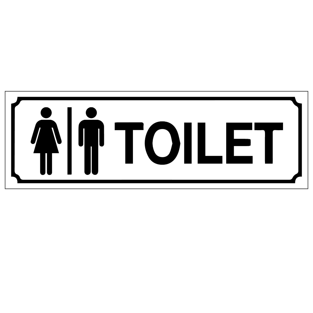 Toilet sign board toilet area acrylic sign acrylic sign outdoor Shopee Malaysia