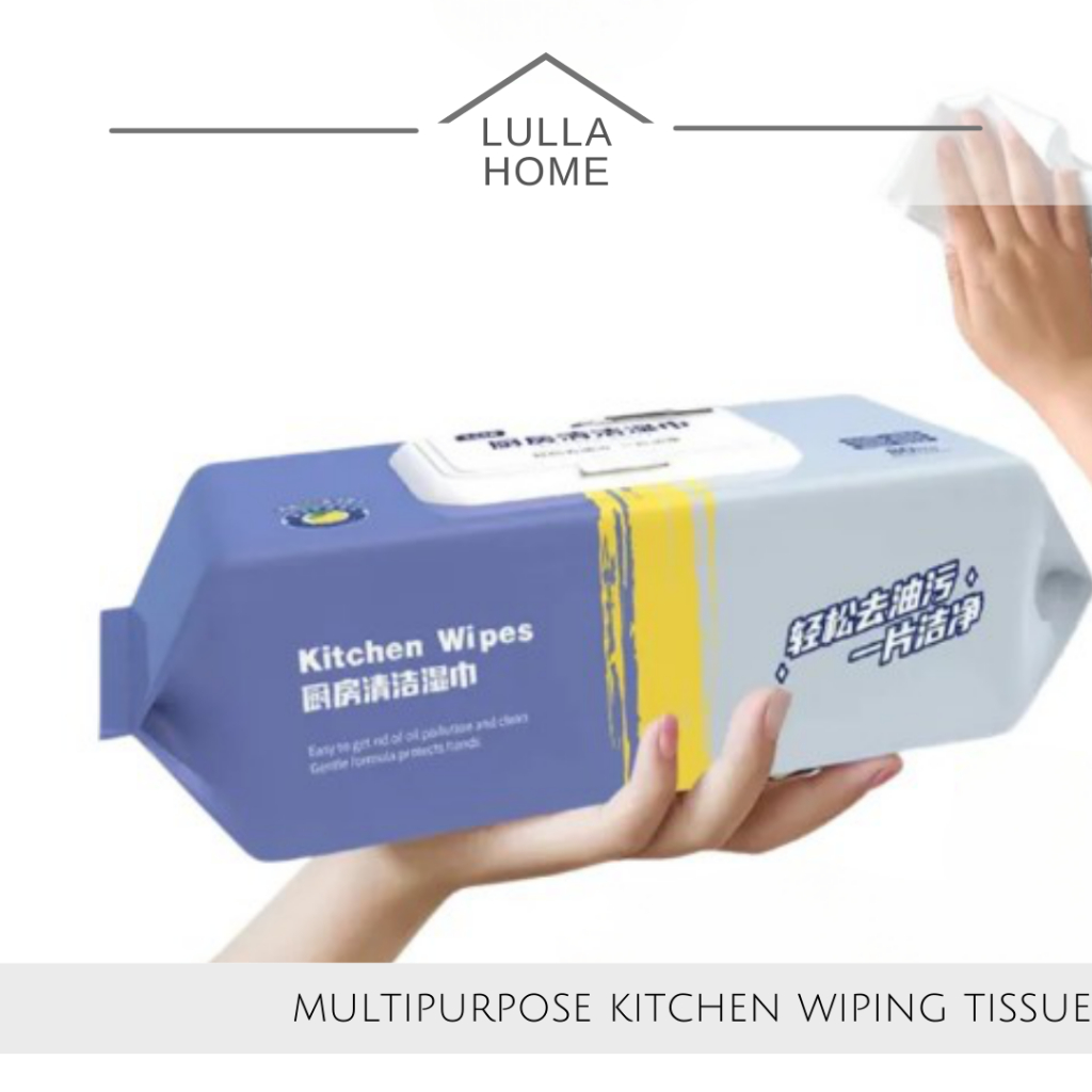 Lullahome 80 Pieces Kitchen Cleaning Wipes Disposable Kitchen Wipes