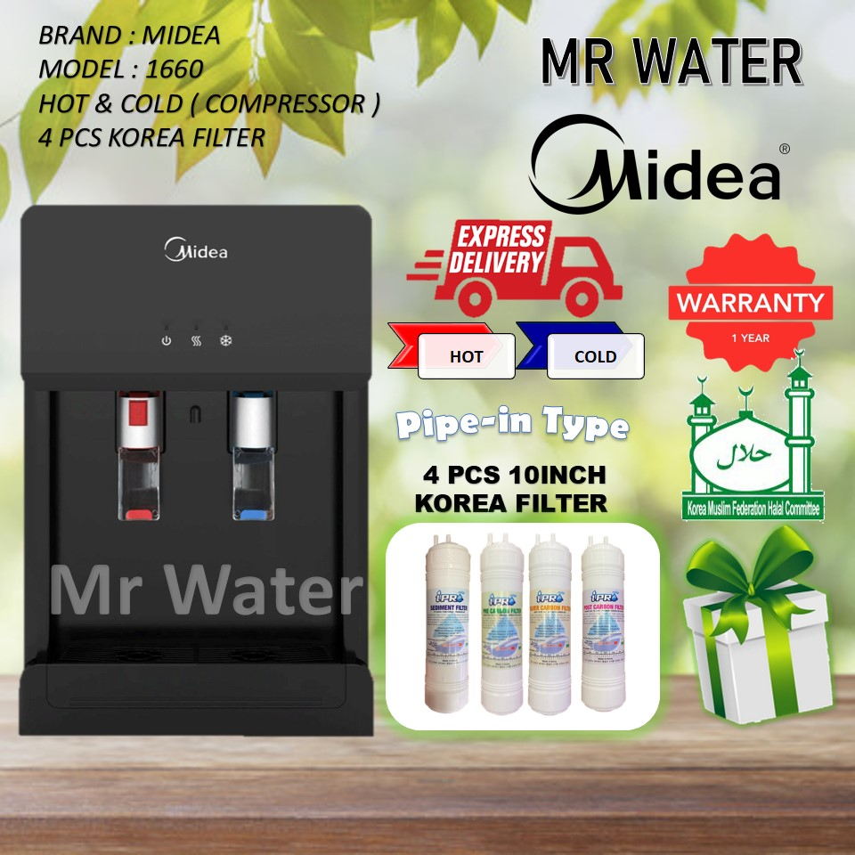 Midea Alkaline Water Dispenser Penapis air panas sejuk Hot & Cold Model