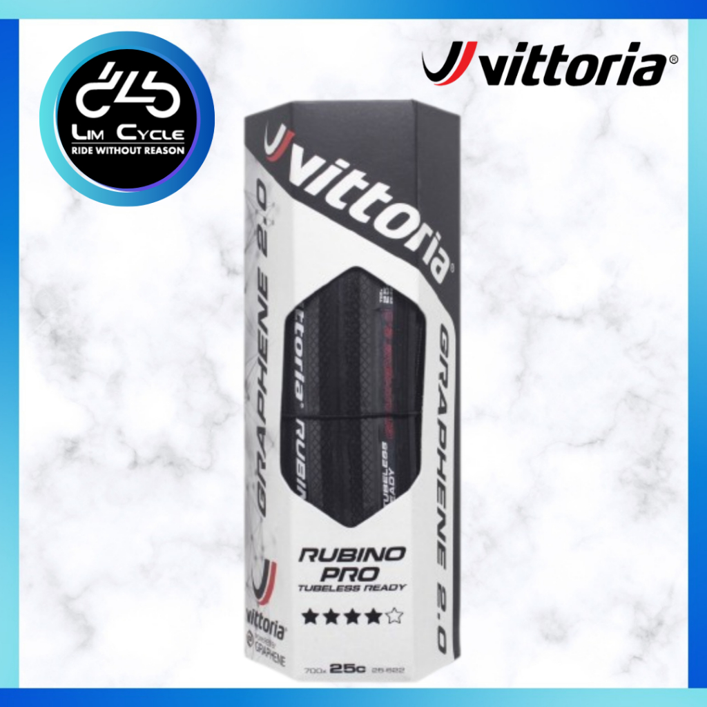 Vittoria Rubino Pro Tubeless Ready Roadbike tayar 700x25C/28C | Shopee ...