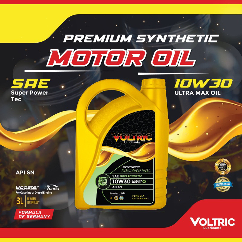 VOLTRIC ENGINE Oil 10W30-3L SUPER POWER TEC/10W30-3L (TURBO USE) minyak ...