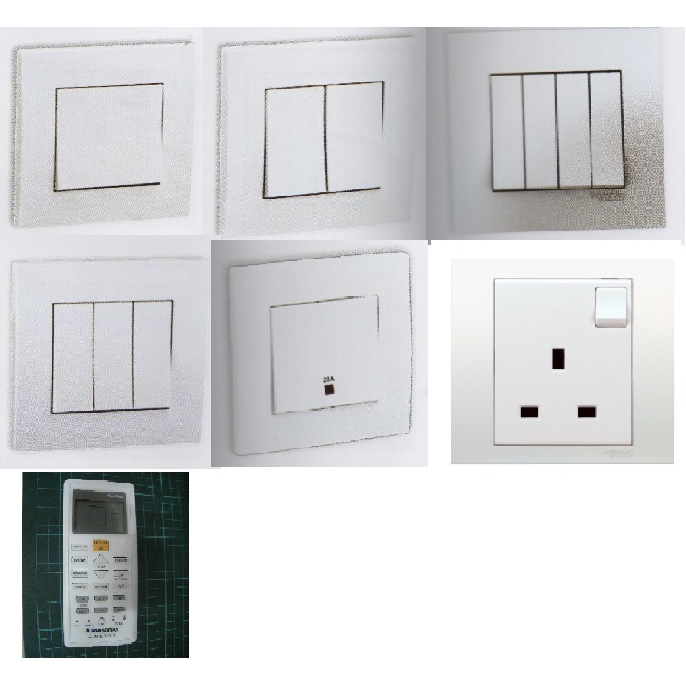SCHNEIDER VIVACE SWITCH SOCKET PLUG 13A/1GANG/2GANG/3GANG/4GANG/20A 1GANF DOUBLE POLE/Panasonic