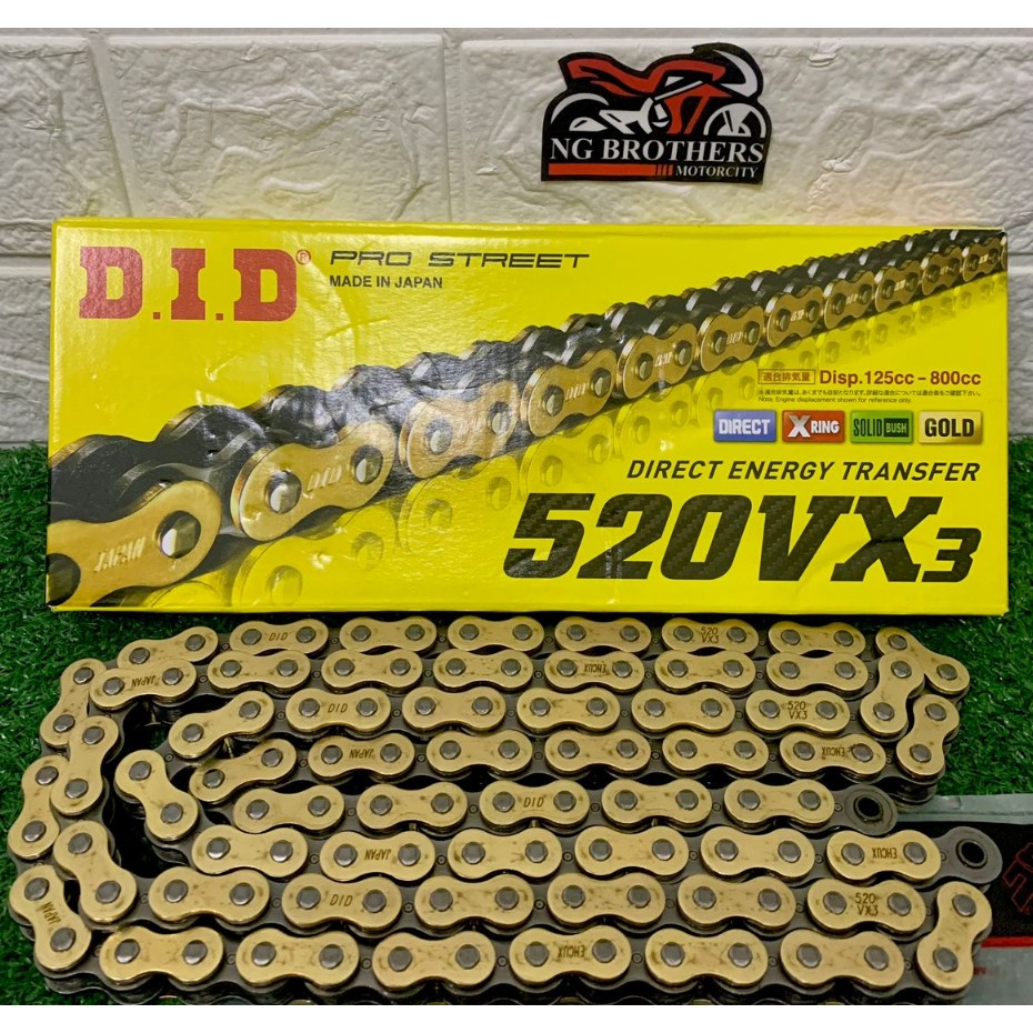 D.I.D. CHAIN 520 VX3 120L & 112L | Shopee Malaysia
