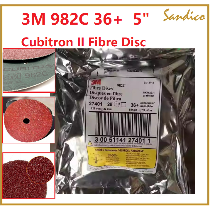 thumbnail image 2 of 3M Fibre Disc 987C, TN Quick Change, 4-1/2 In, 80 2 of 10